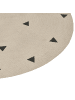 Beliani Kurzflor DURG in Beige/Schwarz - (W) 140 x (L) 140 cm