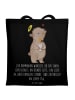 Mr. & Mrs. Panda Tote Bag Bär Kommunion  mit Spruch in Schwarz