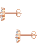 Rafaela Donata Ohrstecker Blume Sterling Silber Zirkonia in roségold