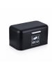 relaxdays Brotkasten in Schwarz – (B)30 x (H)16,5 x (T)19 cm