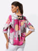 creation L Modal-Bluse in fuchsia-hellgrau-bedruckt