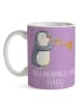 Mr. & Mrs. Panda Tasse Engel Posaune mit Spruch in Lavendeltraum