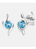 Diamant L'éternel Ohrstecker aus 375 Weißgold mit Topas
