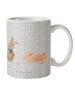 Mr. & Mrs. Panda Kaffeebecher Hasen Muschel ohne Spruch in Grau Pastell