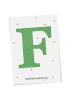 Fabfabstickers Buchstabe "F" aus Stoff in Green-Mix zum Aufbügeln