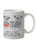 Mr. & Mrs. Panda Kaffeetasse Koala Familie mit Spruch in Grau Pastell