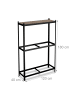 relaxdays Reifenregal in Schwarz - (B)120 x (H)180 x (T)40 cm