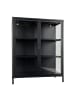 ebuy24 Vitrinenschrank Brisbane Schwarz 80 x 40 cm