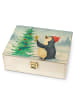 Mr. & Mrs. Panda Teebox Pinguin Weihnachtsbaum Design ohne Spruch in Weiß