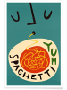 Juniqe Poster "Yum Spaghetti" in Rot & Schwarz