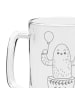 Mr. & Mrs. Panda Gravur Bierkrug Kaktus Luftballon ohne Spruch in Transparent