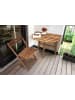 Beliani Gartentisch OSIGO in Braun - (W) 70 x (H) 72 x (L) 44 cm