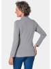 GOLDNER Stehkragenshirt mit Langarm in silbergrau