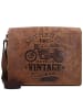 Greenburry Vintage Cafe-Racer Messenger Leder 33 cm braun