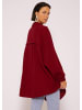 SASSYCLASSY Ultra Oversize Musselin-Blusenhemd lange Variante in Dunkelrot