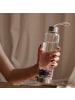 Intirilife Trinkflasche Wasserflasche mit Heilsteinen in Amethyst