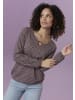 Aniston SELECTED Langarmshirt in schwarz-offwhite-mauve