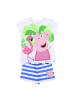 Peppa Pig 2tlg. Outfit T-Shirt & Shorts Peppa Pig in Weiß-Blau