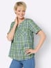 Sieh an! Karo-Bluse in eucalyptus-himmelblau-kariert