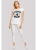 F4NT4STIC Extended Shoulder T-Shirt Cupid University Valentinstag in weiß