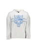 Plein Sport Weißes Baumwoll-Kapuzen-Sweatshirt