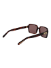 GCDS Unisex Sonnenbrille Quadratisch Braun
