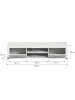 ebuy24 TV Tisch Jam Weiß 160 x 40 cm