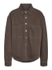 Noisy may Elegante Jacke Hemdkragen Brusttaschen Langarm in Braun-2