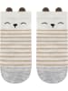 normani 4 Paar Kindersocken mit Ohren Design in Beige/Grau