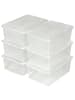 tectake 24er-Set Schuhbox mit Deckel, 33 x 23 x 12 cm
