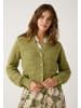 More & More Strickjacke Lochstrick in autumn green