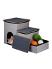 relaxdays Hundetreppe in Grau - (B)72 x (H)41,5 x (T)33 cm