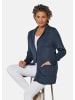 GOLDNER Kurzgröße:  Kuschelweiche, kaschierende Strickjacke in jeansblau