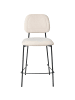Beliani 2er-Set Barhocker DUETTE in Beige/Schwarz