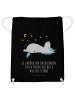 Mr. & Mrs. Panda Gymnastiktasche Einhorn Sternenhimmel mit Spruch in Schwarz