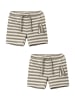 name it Shorts 2er-Set Regular Fit Sweat Sommer Hose in Braun-2