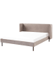 Beliani Doppelbett ARETTE in Beige - (W) 184 x (H) 95 x (L) 215 cm