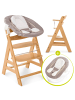 Hauck Alpha Plus Natur Newborn Set - 3-tlg. Hochstuhl in beige