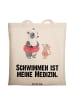 Mr. & Mrs. Panda Tragetasche Otter Schwimmen mit Spruch in Creme
