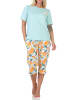 NORMANN Schlafanzug kurzarm Pyjama 125 204 90 552 in helltürkis