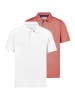 Redmond Poloshirt Basic in Rot / weiß