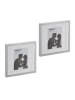 relaxdays 2 x Bilderrahmen in Silber - 25 x 25 cm