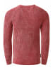 Rusty Neal Verwaschener Strickpullover im Vintage Look in Rot