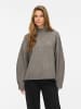 Vila VISIA L/S High Neck Knit Pullover in Falcon/Melange