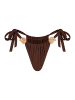 Moda Minx Bikinihose Nautilius Shell Ruched Tie Side Bikini Bottoms in brown