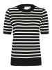 SAINT TROPEZ Strickpullover MilaSZ Gerade Passform in Black Mila Stripe