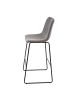 MCW 2er-Set Barhocker E54, Kunstleder Wildlederimitat grau