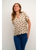 Kaffe Kurzarm-Bluse KAano Regular fit in Feather Gray/Java Dot