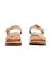 Divine Factory Alénoa-Ledersandalen mit Absatz Beige