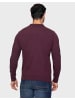 Threadbare Langarmshirt Barrow in Burgundy Marl/Navy
